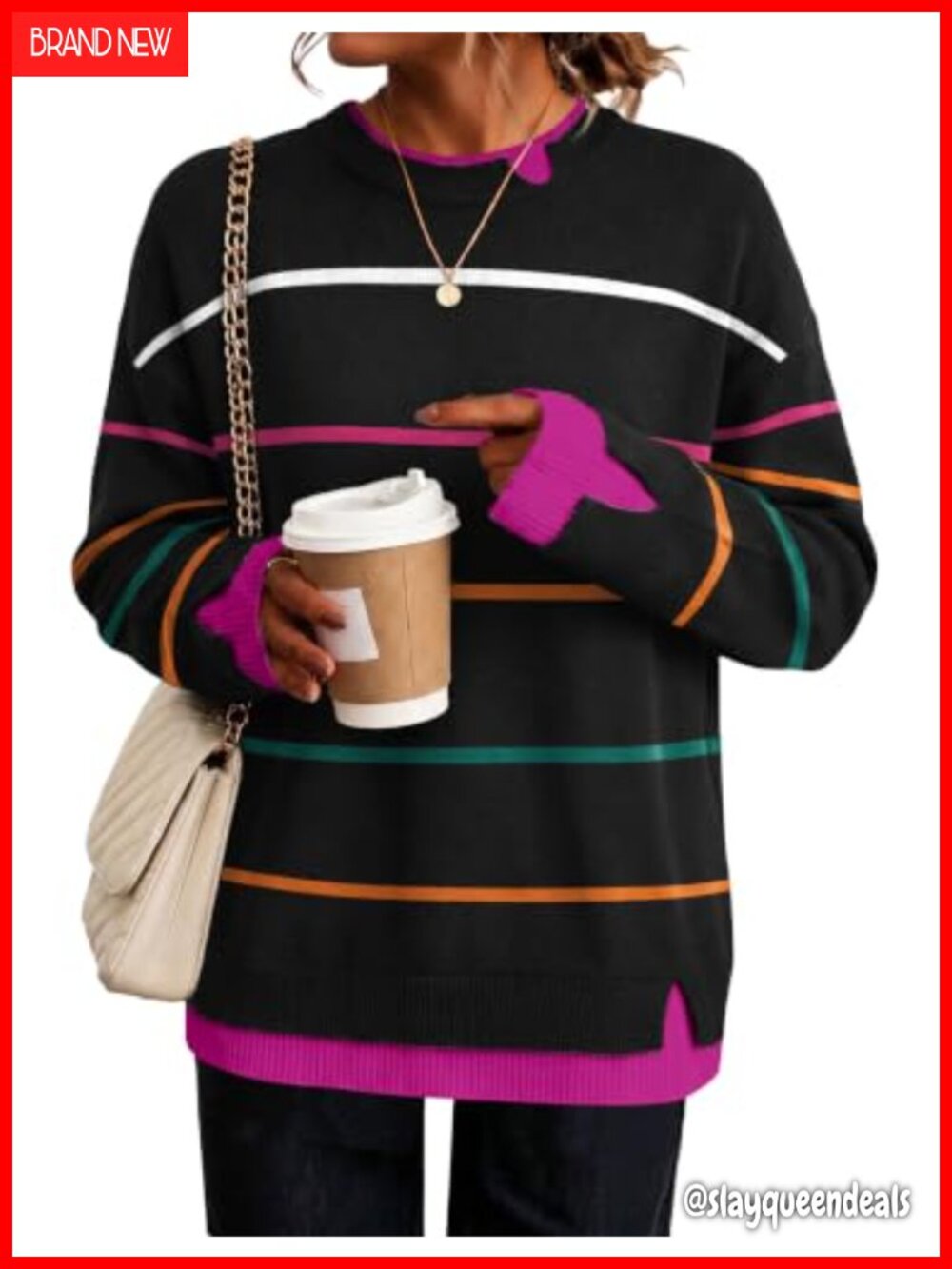 Womens Cozy Long Sleeve Pullover Sweater Faux Layered Knit Top